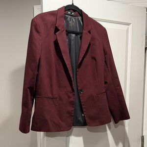 Express Burgundy Women's Blazer